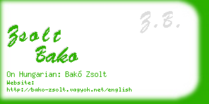 zsolt bako business card